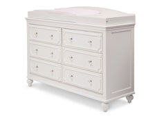 Delta Children White Ambiance (108) Princess Changing Top Side View a3a
