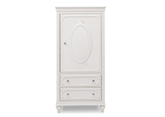 Delta Children White Ambiance (108) Princess Magical Dreams Armoire Front View b2b