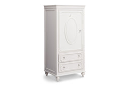 Delta Children White Ambiance (108) Princess Magical Dreams Armoire Side View b3b