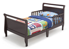 Delta Children Black Cherry Espresso (607) Contemporary Toddler Bed Left Side View a2a