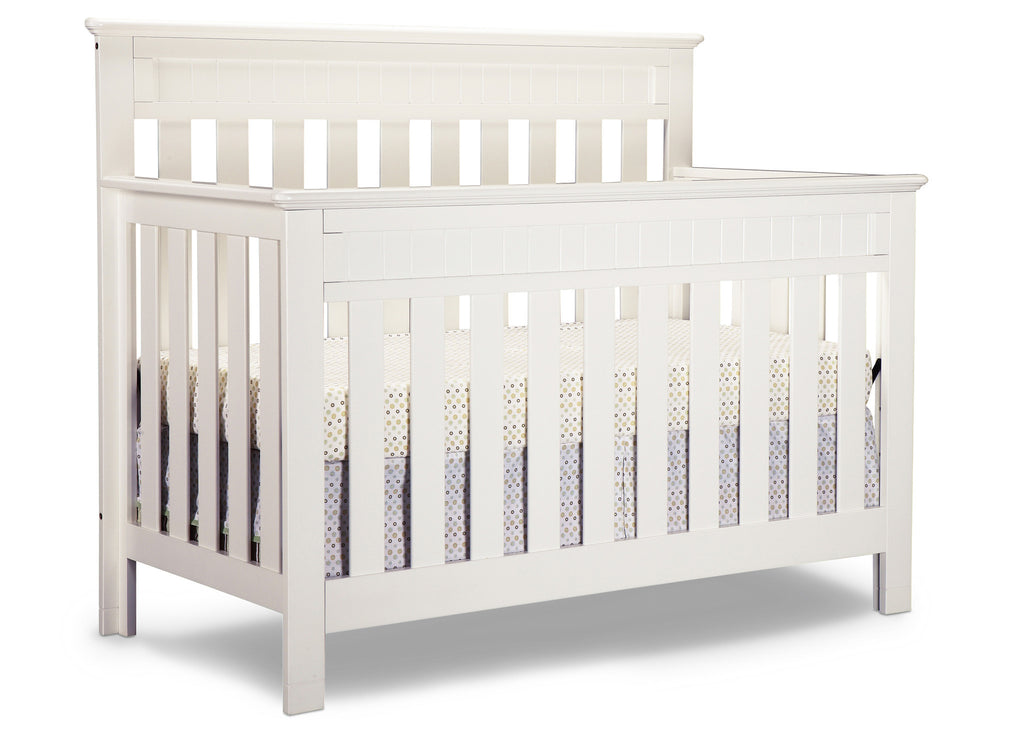 Delta Children White Ambiance (108) Chalet 4-in-1 Crib, Crib Conversion b1b