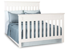 Delta Children White Ambiance (108) Chalet 4-in-1 Crib, Full-Size Bed Conversion b4b