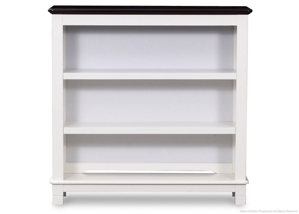 Delta Children White Ambiance / Dark Chocolate (127) Chalet Bookcase/Hutch with Base Attached b2b