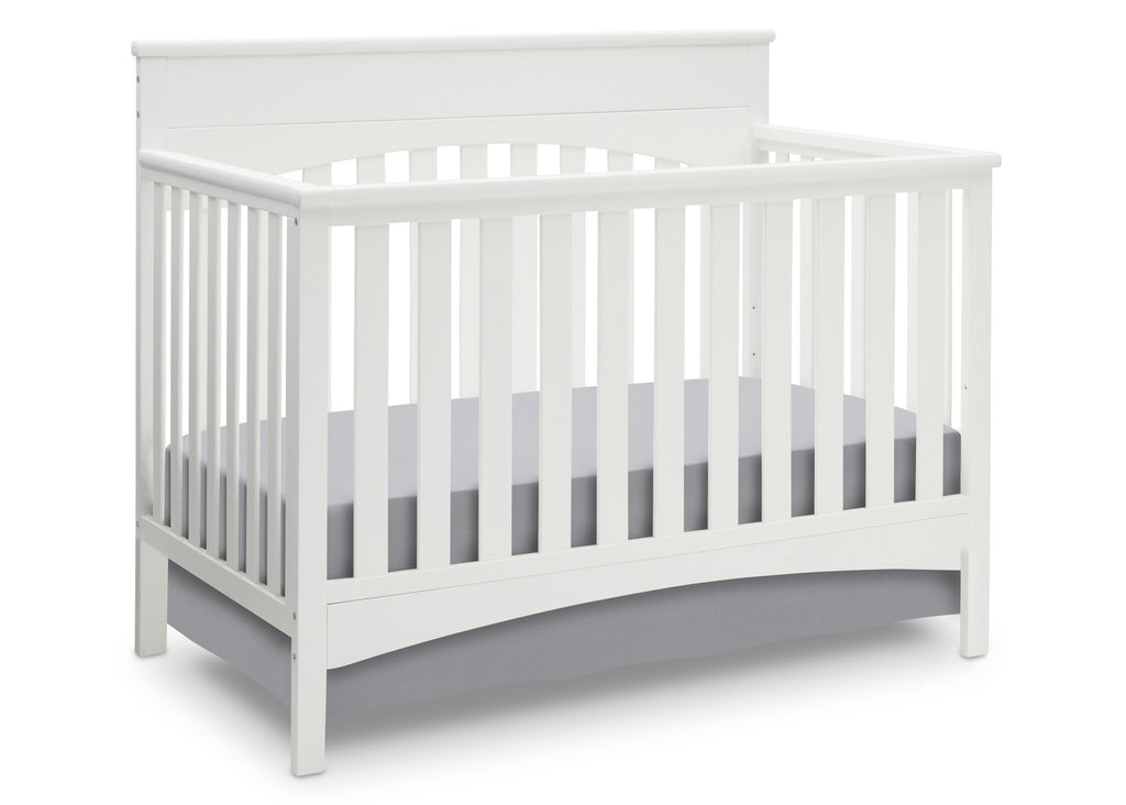 Delta Children White Ambiance (108) Bennington Lifestyle 4-in-1 Crib, Crib Conversion a3a