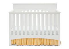 Delta Children White Ambiance (108) Bennington Lifestyle 4-in-1 Crib, Crib Conversion Front View a2a