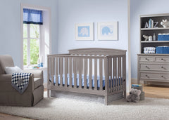 Delta Children Grey (026) Gateway 4-in-1 Crib, in Nursery c1c