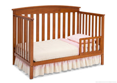 Delta Children Warm Honey (251) Gateway 4-in-1 Crib, Toddler Bed Conversion with Toddler Guardrail e4e