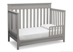 Delta Children Grey (026) Geneva 4-in-1 Crib, Toddler Bed Conversion with Toddler Guardrail a5a