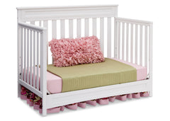 Delta Children White (100) Geneva 4-in-1 Crib, Day Bed Conversion b4b