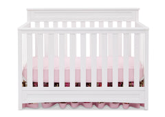 Delta Children White (100) Geneva 4-in-1 Crib, Front View b2b