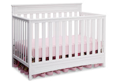 Delta Children White (100) Geneva 4-in-1 Crib, Crib Conversion b3b