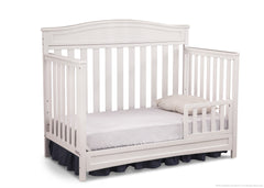 Delta Children White (100) Emery 4-in-1 Crib, Toddler Bed Conversion with Toddler Guardrail a3a