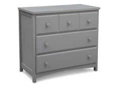 Delta Children Grey (026) 3 Drawer Dresser Side View b2b