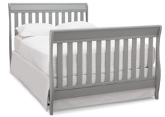 Delta Children Grey (026) Bentley S Crib-N-Changer Full Bed Conversion Right Facing View a5a