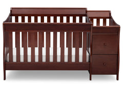 Delta Children Black Cherry/Espresso (607) Bentley S Crib-N-Changer Front Facing View c1c