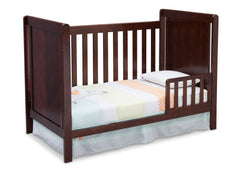 Delta Children Chocolate (204) Cypress 4-in-1 Crib, Toddler Bed Conversion with Toddler Guard Rail b5b