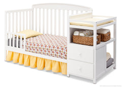 Delta Children White (100) Royal Crib 'N' Changer, Toddler Bed Conversion a4a