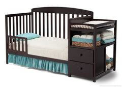 Delta Children Dark Chocolate (207) Royal Crib 'N' Changer, Toddler Bed Conversion b4b