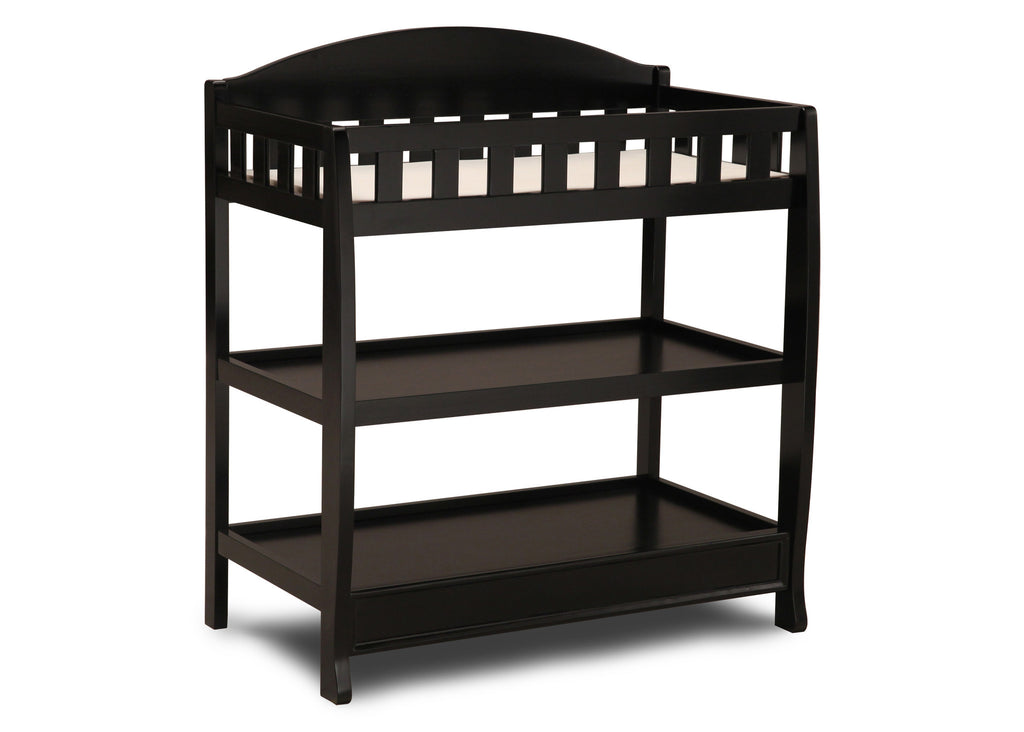 Delta Children Black (001) Wilmington Changing Table Side View a2a