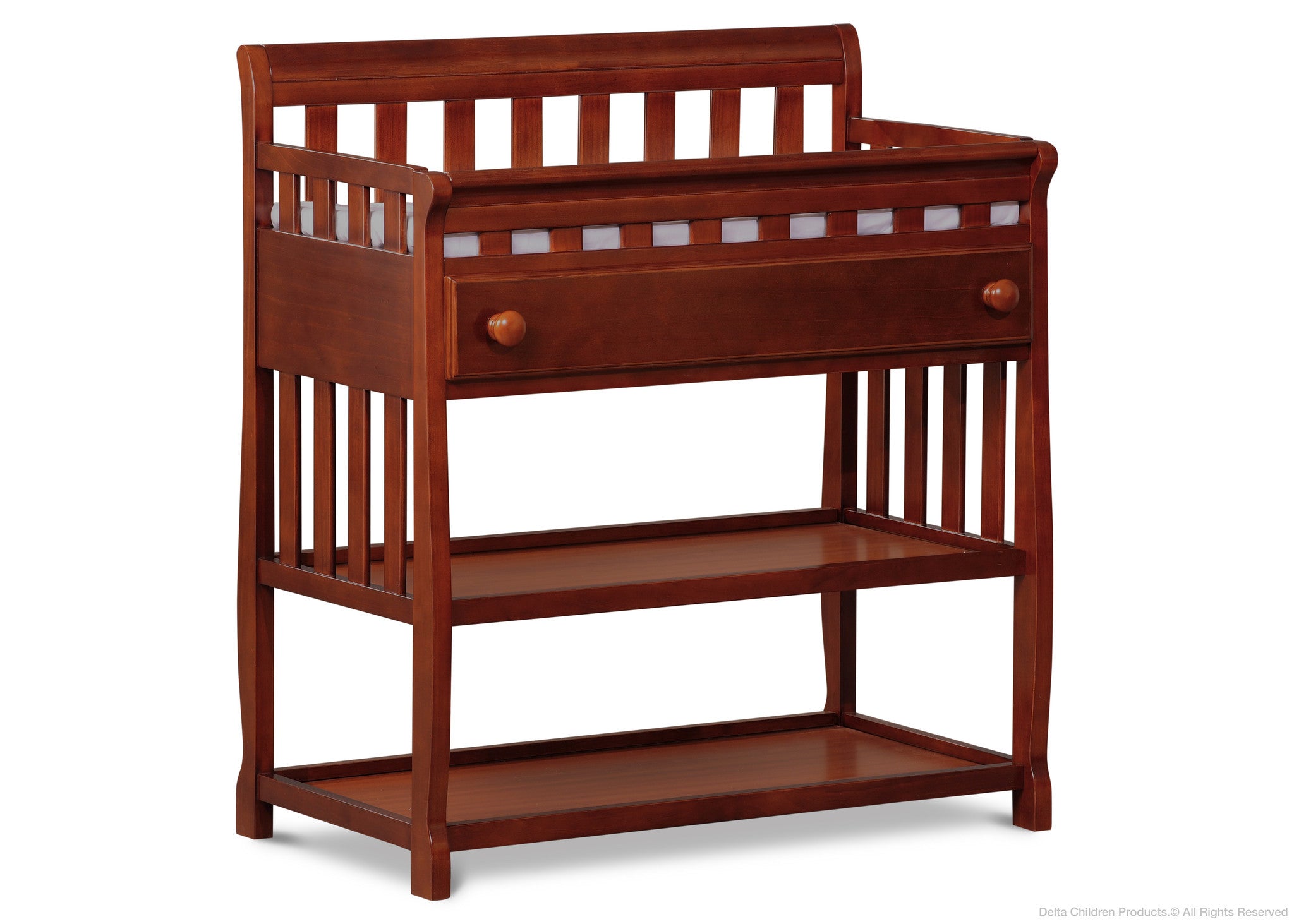 Red top changing table