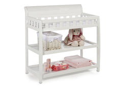 Delta Children White (100) Bentley Changing Table, Right View with Props a1a