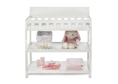 Delta Children White (100) Bentley Changing Table, Front View with Props a2a