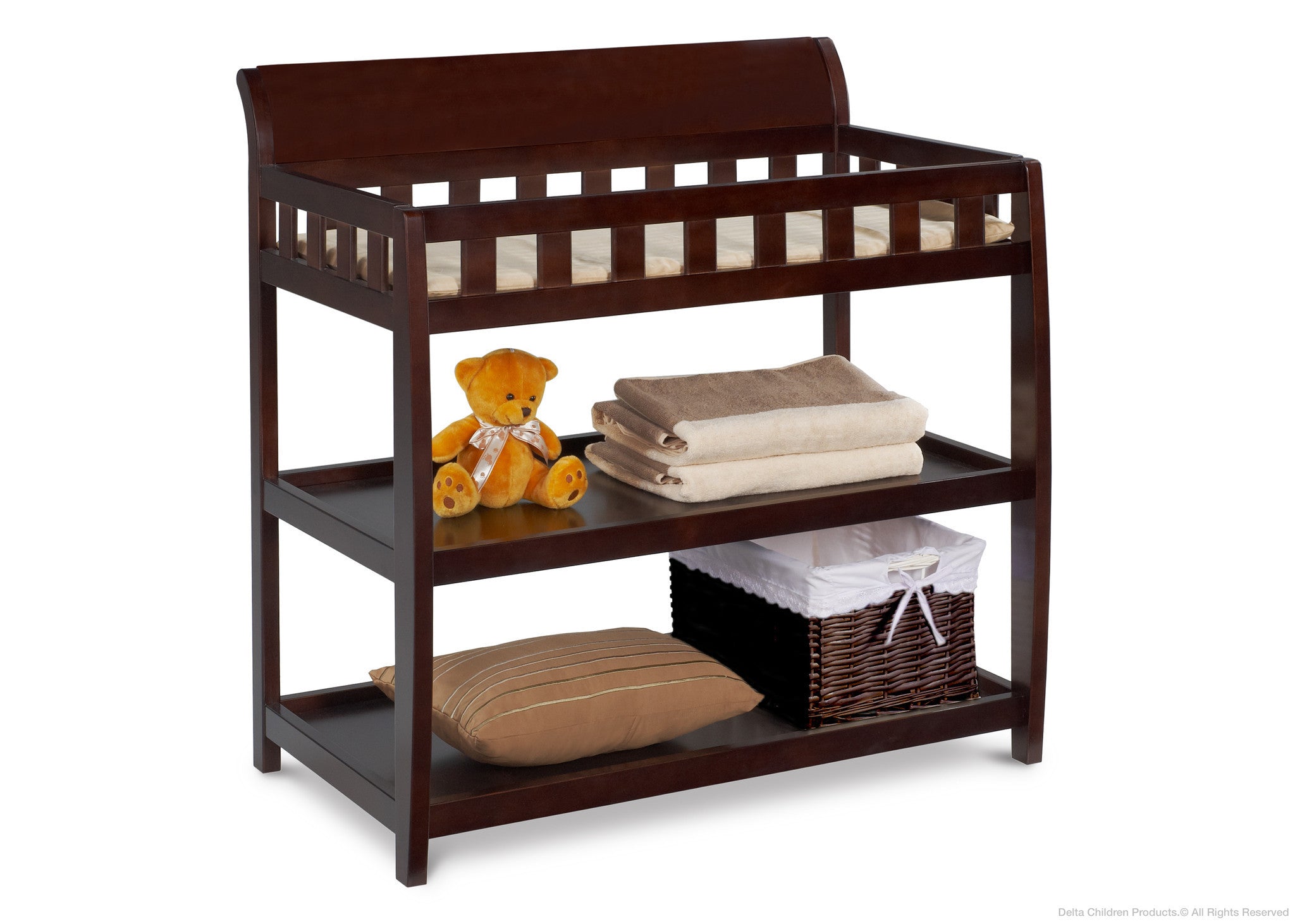 Dark chocolate changing table sales