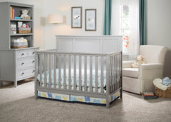 Delta Children Grey (026) Epic 4-in-1 Crib, Crib Conversion with Props b1b