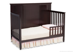 Delta Children Dark Chocolate (207) Epic 4-in-1 Crib, Toddler Bed Conversion with Toddler Guardrail c2c
