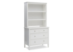 Delta Children White (100) Epic Bookcase/Hutch Front View with Dresser b5b