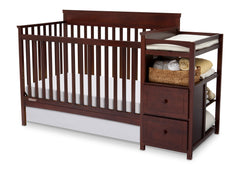 Delta Children Black Cherry Espresso (607) Houston Classic Crib 'N' Changer, Crib Conversion b2b