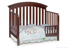 Delta Children Chocolate (204) Bentley 4-in-1 Crib, Toddler Bed Conversion with Toddler Guard Rail b2b