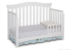 Delta Children White Ambiance (108) Bennington Curved 4-in-1 Crib Toddler Bed Conversion a3a