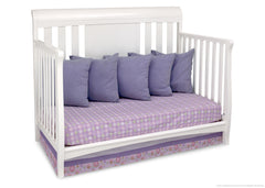 Delta Children White Ambiance (108) Bennington Sleigh 4-in-1 Crib, Day Bed Conversion a4a