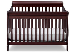 Delta Children Espresso Cherry (205) Canton 4-in-1 Crib, Crib Conversion, Front View b1b