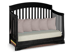 Delta Children Black (001) Solutions Curved 4 in 1 Crib, Day Bed Conversion a3a