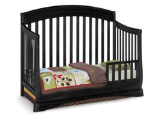 Delta Children Black (001) Solutions Curved 4 in 1 Crib, Toddler Bed Conversion a2a