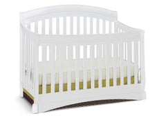 Delta Children White (100) Solutions Curved 4 in 1 Crib, Crib Conversion b2b