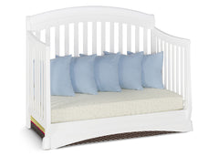 Delta Children White (100) Solutions Curved 4 in 1 Crib, Day Bed Conversion b4b