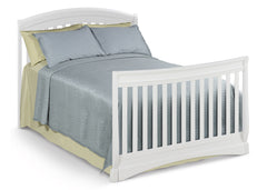 Delta Children White (100) Solutions Curved 4 in 1 Crib, Full-Size Conversion b5b