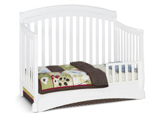 Delta Children White (100) Solutions Curved 4 in 1 Crib, Toddler Bed Conversion b3b