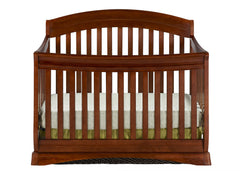 Delta Children Dark Cherry (604) Solutions Curved 4 in 1 Crib, Crib Conversion Front View c1c