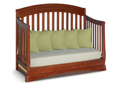 Delta Children Dark Cherry (604) Solutions Curved 4 in 1 Crib, Day Bed Conversion c4c