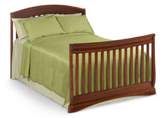 Delta Children Dark Cherry (604) Solutions Curved 4 in 1 Crib, Full-Size Conversion c5c