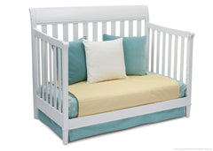 Delta Children White (100) Haven 4-in-1 Crib, Day Bed Conversion a4a