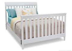 Delta Children White (100) Haven 4-in-1 Crib, Full-Size Bed Conversion a5a