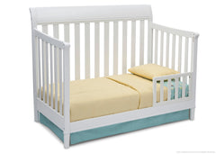 Delta Children White (100) Haven 4-in-1 Crib, Toddler Bed Conversion a3a