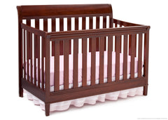 Delta Children Black Cherry Espresso (607) Haven 4-in-1 Crib, Crib Conversion c3c