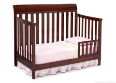 Delta Children Black Cherry Espresso (607) Haven 4-in-1 Crib, Toddler Bed Conversion c4c
