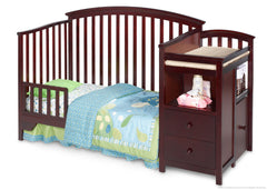 Delta Children Espresso Cherry (205) Sonoma Crib 'N' Changer, Toddler Bed Conversion a3a